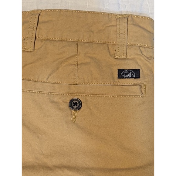 Free Planet Chino Stretch Organic Cotton Blend Yellow Shorts Men's Size 28 - Picture 9 of 11